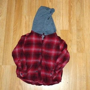 Kids hooded flannel